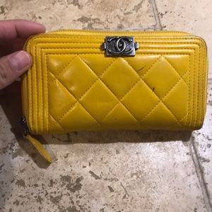Yellow Chanel wallet